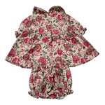 Babe & Tess Abito Manica Lunga tinta unita Stampa Fantasia con Culotte Beige per Neonata 01/548134N BEIGE BABE & TESS 