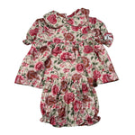 Babe & Tess Abito Manica Lunga tinta unita Stampa Fantasia con Culotte Beige per Neonata 01/548134N BEIGE BABE & TESS 