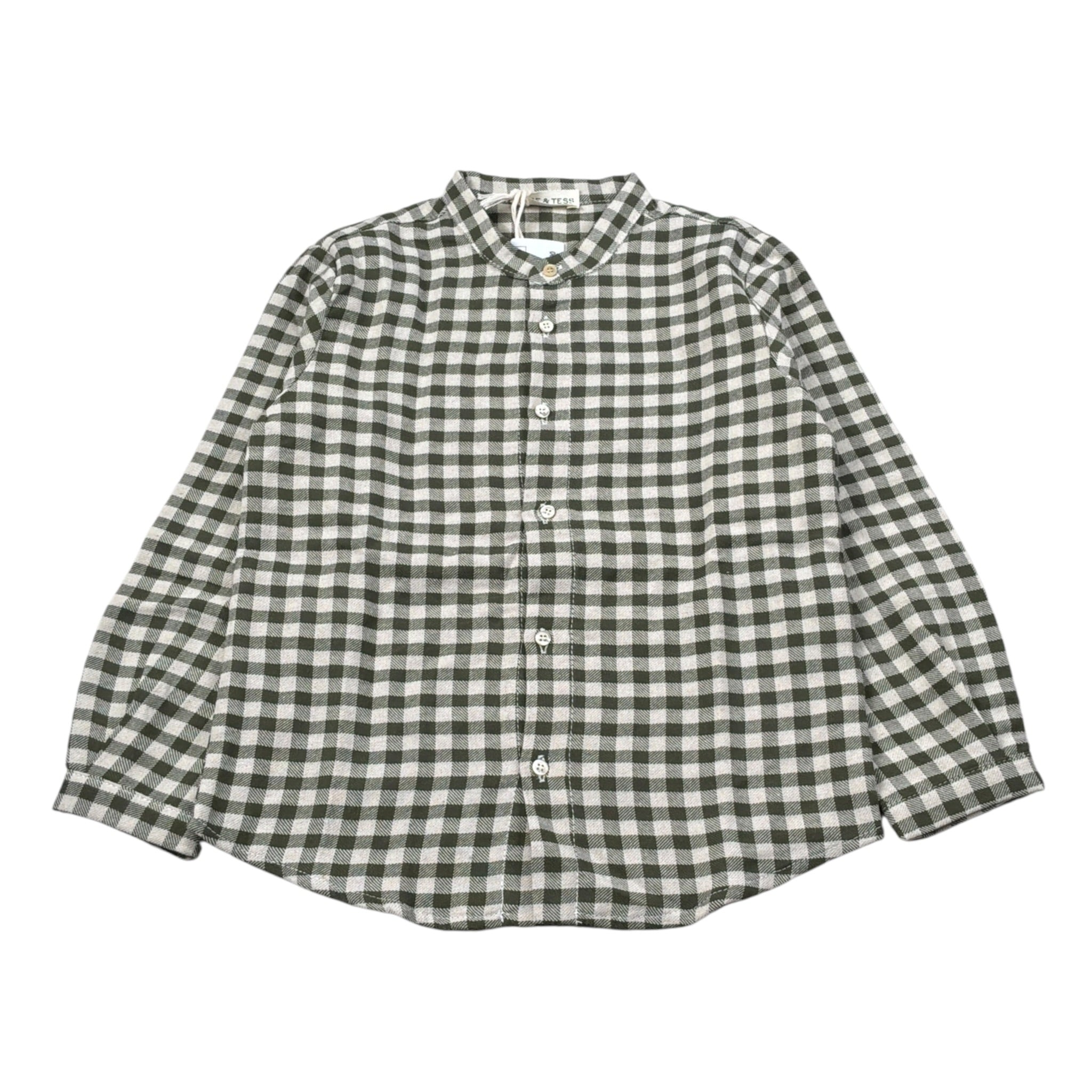 Babe & Tess Camicia Manica Lunga Fantasia Quadri Verde per Bambina 03/548046 VERDE BABE & TESS 