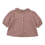 Babe & Tess Camicia tinta unita con Colletto Rosa per Neonata 03/548057 ROSA BABE & TESS 