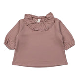 Babe & Tess Camicia tinta unita con Colletto Rosa per Neonata 03/548057 ROSA BABE & TESS 