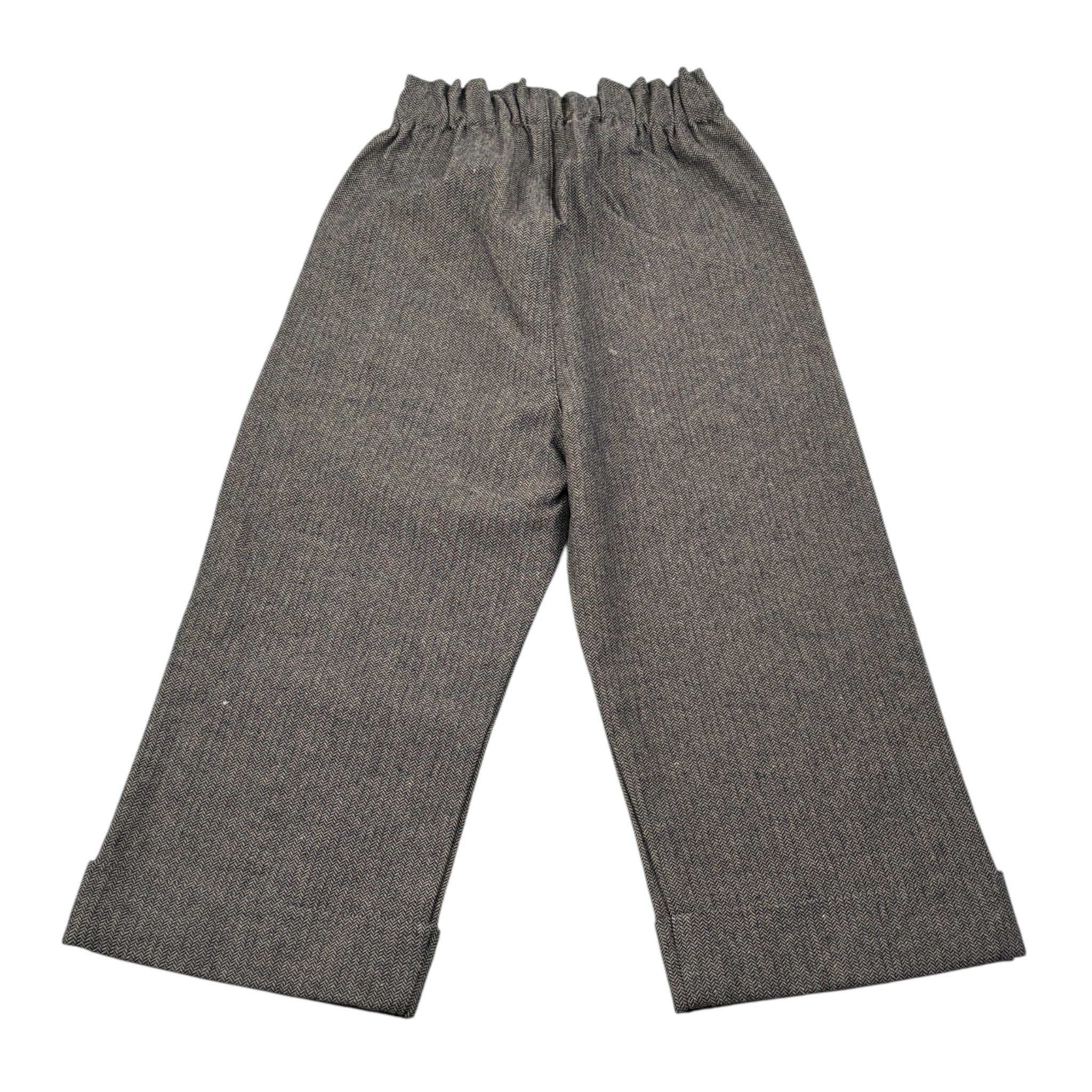 Babe & Tess Pantalone Modello Palazzo con Ricami Beige per Bambina 04/548034 BEIGE BABE & TESS 
