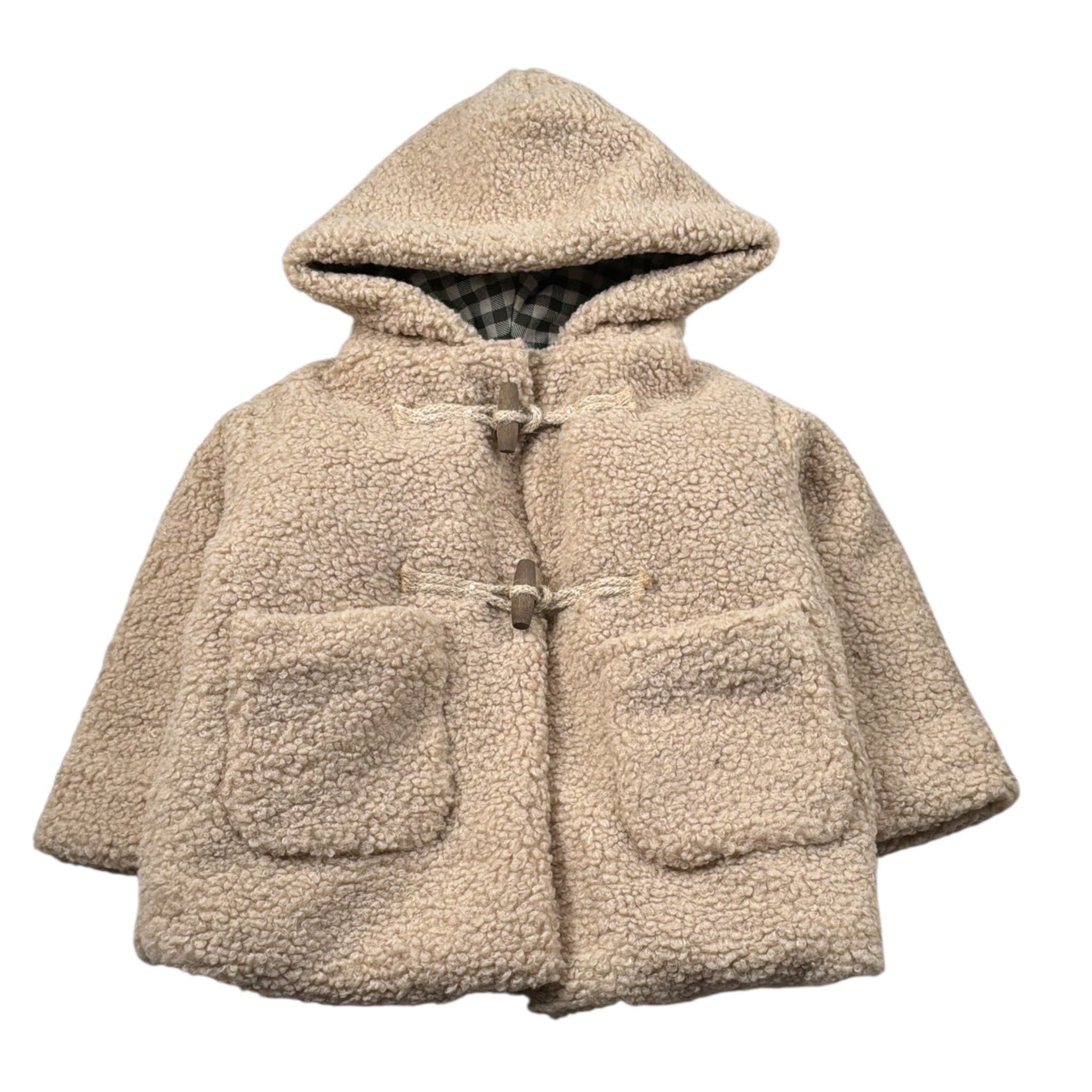 Babe & Tess Cappotto Teddy tinta unita con Cappuccio Beige per Bambina 11/548076 BEIGE BABE & TESS 
