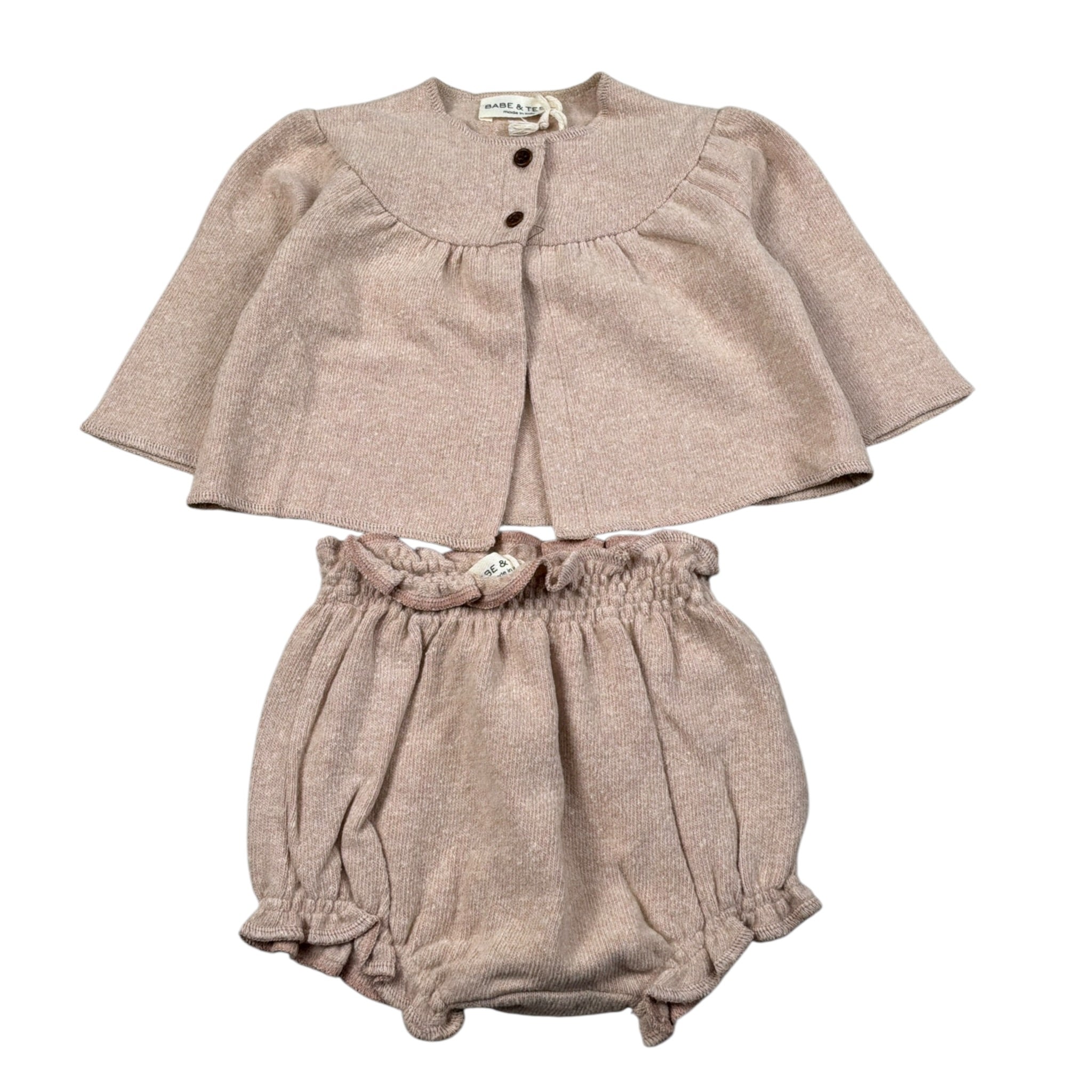 Babe & Tess Completo 2 Pezzi Cardigan-Culotte Rosa per Neonata 27/548013 ROSA BABE & TESS 