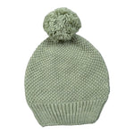 Babidu Cappello tinta unita con Pon Pon Verde per Neonata 90683 VERDE BABIDU 