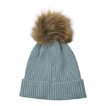 Babidu Cappello tinta unita con Pon Pon Azzurro per Neonata 95770 AZZURRO BABIDU 