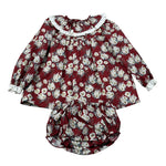 Babine' Completo 2 Pezzi Camicia-Culotte Bordeaux per Neonata 2612010 BORDEAUX BABINE' 