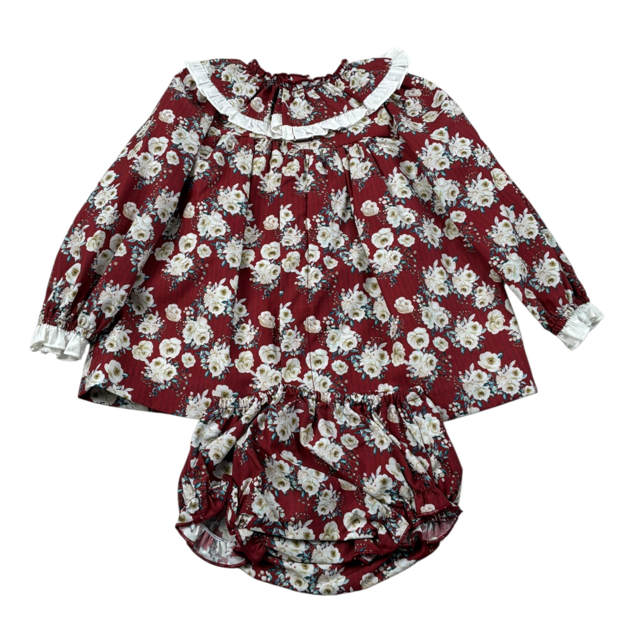 Babine' Completo 2 Pezzi Camicia-Culotte Bordeaux per Neonata 2612010 BORDEAUX BABINE' 
