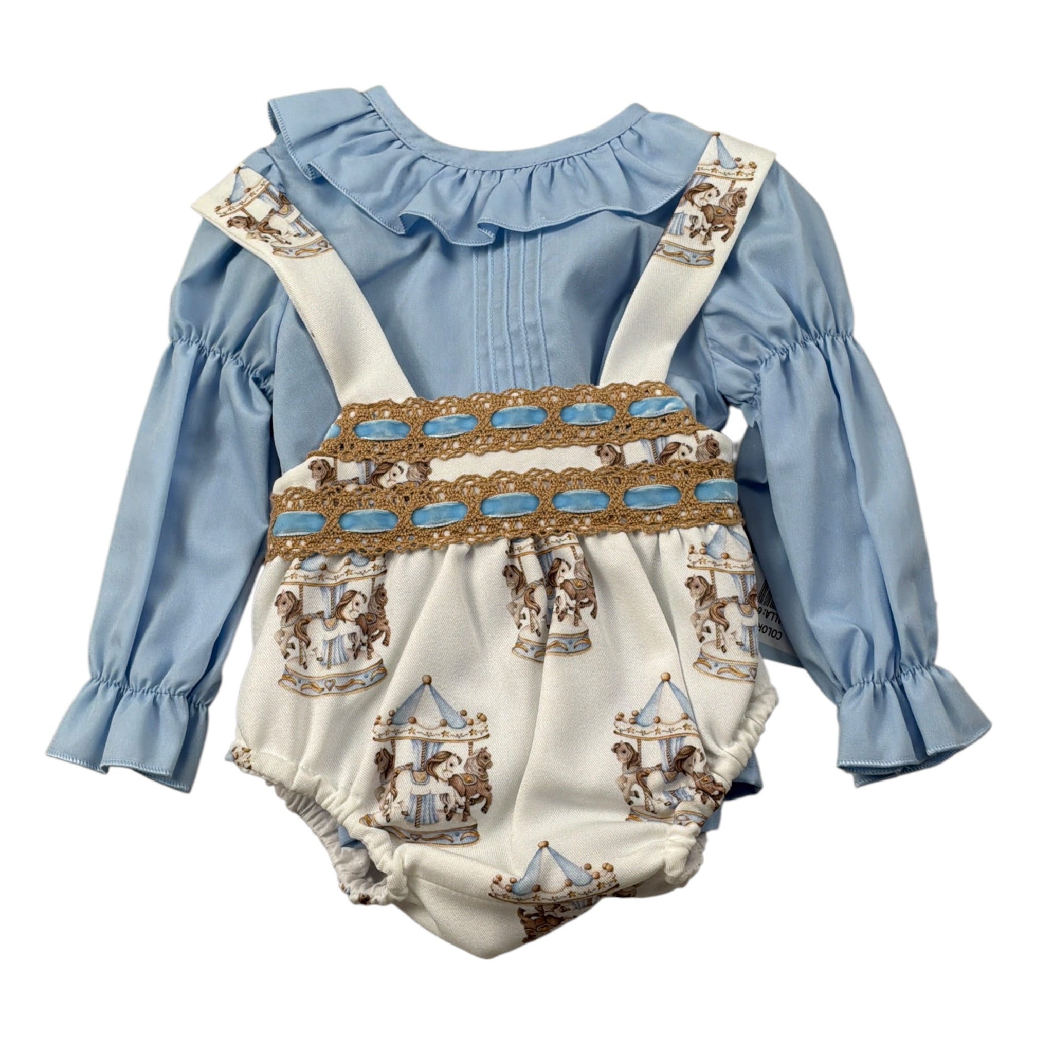 Babine' Completo 2 Pezzi Camicia-Salopette Azzurro per Neonata 2612021 AZZURRO BABINE' 