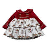 Babine' Abito Manica Lunga Bicolore Rosso per Neonata 2612811 ROSSO BABINE' 