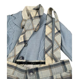Baby A. Completo 4 Pezzi Cardigan-Camicia-Pantalone-Papillon Azzurro per Neonato A2902 AZZURRO BABY A. 