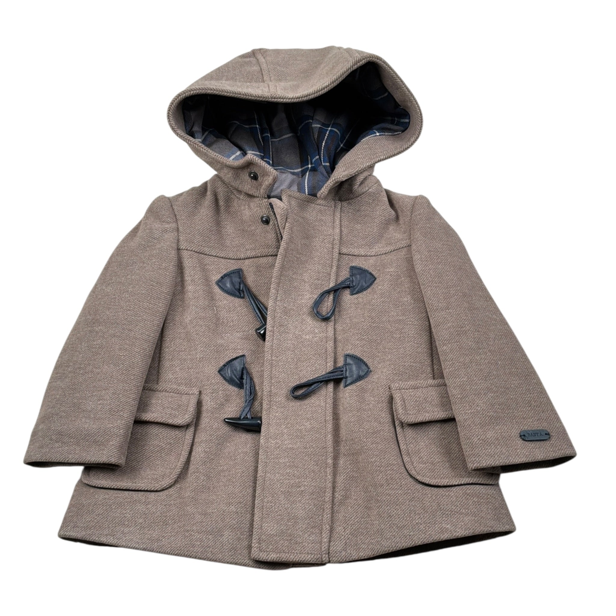 Baby A. Cappotto tinta unita con Cappuccio Fango per Neonato E2923 FANGO BABY A. 