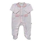 Baby Gi Tutina Manica Lunga tinta unita In Ciniglia Rosa per Neonata DD53G ROSA BABY GI 
