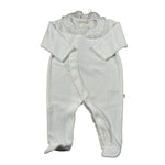 Baby Gi Tutina Manica Lunga tinta unita In Ciniglia Bianco per Neonata RND53 BIANCO BABY GI 