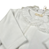 Baby Gi Tutina Manica Lunga tinta unita In Ciniglia Bianco per Neonata RND53 BIANCO BABY GI 