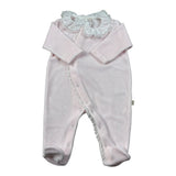Baby Gi Tutina Manica Lunga tinta unita In Ciniglia Rosa per Neonata RND53 ROSA BABY GI 