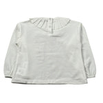 Baby Gi Shirt tinta unita con Colletto Bianco per Bambina UE1937 BIANCO BABY GI 