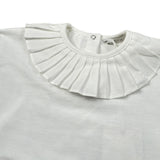 Baby Gi Shirt tinta unita con Colletto Bianco per Bambina UE1937 BIANCO BABY GI 