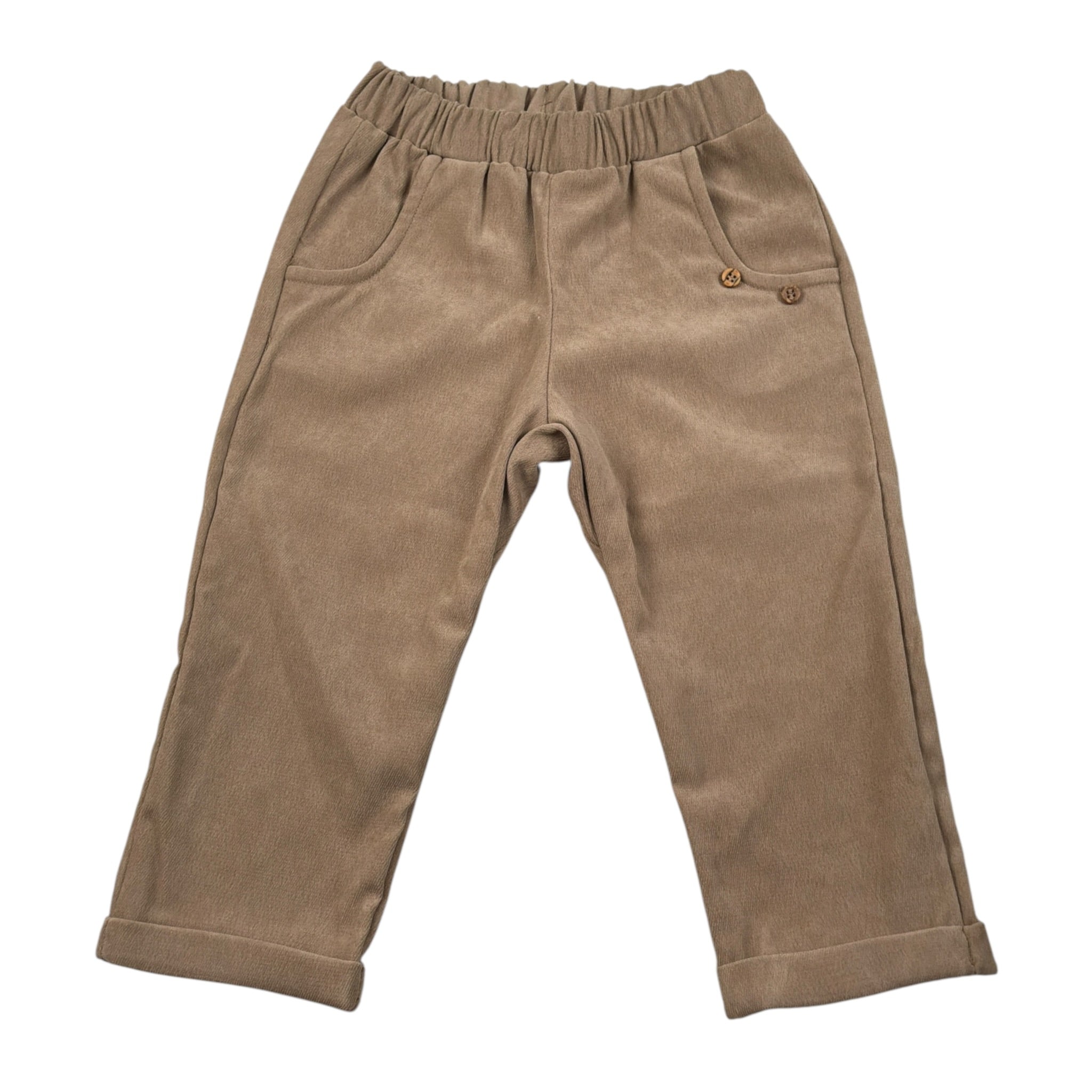Baby Vip Pantalone tinta unita con Elastico In Vita Beige per Bambino T1041J BEIGE BABY VIP 