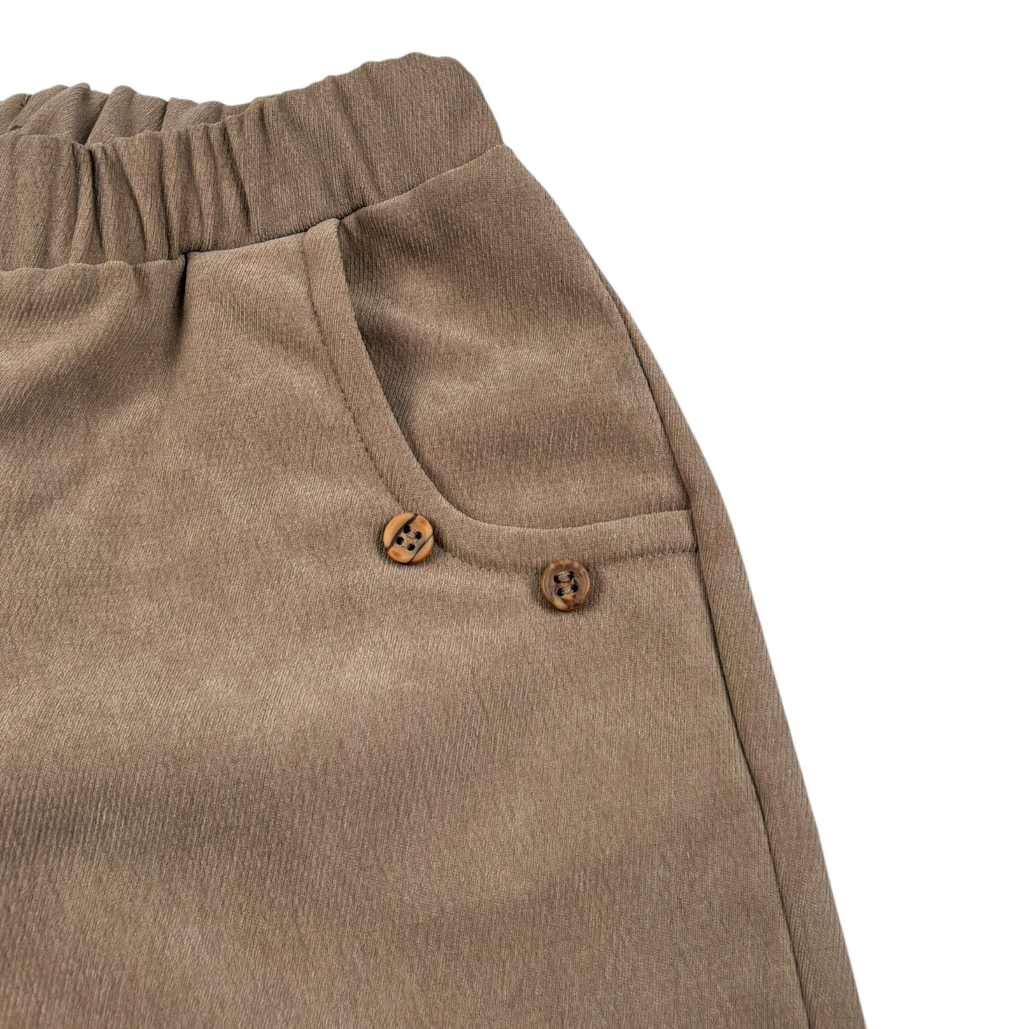 Baby Vip Pantalone tinta unita con Elastico In Vita Beige per Bambino T1041J BEIGE BABY VIP 