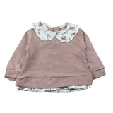 Baby Vip Maglia tinta unita Colletto Camicia Rosa per Neonata T1727 ROSA BABY VIP 