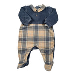 Baby Vip Tutina Bicolore con Fantasia Blu per Neonato T2890 BLU BABY VIP 