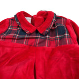 Baby Vip Tutina Manica Lunga tinta unita In Ciniglia Rosso per Neonato T289807 ROSSO BABY VIP 