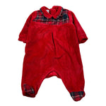 Baby Vip Tutina Manica Lunga tinta unita In Ciniglia Rosso per Neonato T289807 ROSSO BABY VIP 