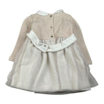 Baby Vip Abito tinta unita con Tulle Beige per Bambina T4107 BEIGE BABY VIP 