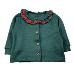 Baby Vip Cardigan tinta unita Verde per Neonata T414933 VERDE BABY VIP 