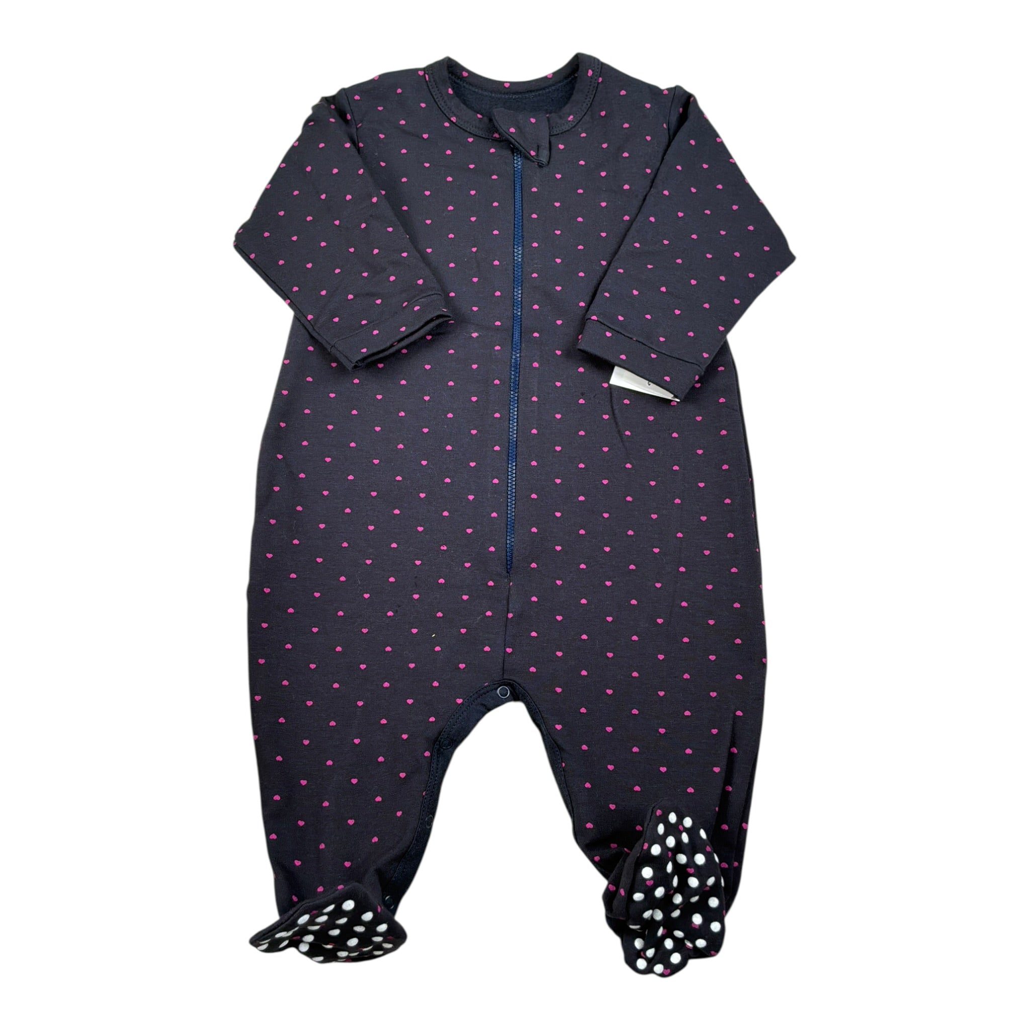 Baby Vip Tutina tinta unita con Cuori Blu per Neonata T4354 BLU BABY VIP 