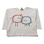 Babyclic Shirt Girocollo tinta unita con Stampa Panna per Neonato L216400007N PANNA BABYCLIC 
