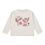Babyclic Shirt Girocollo tinta unita con Stampa Crema per Neonata L216430003 CREMA BABYCLIC 