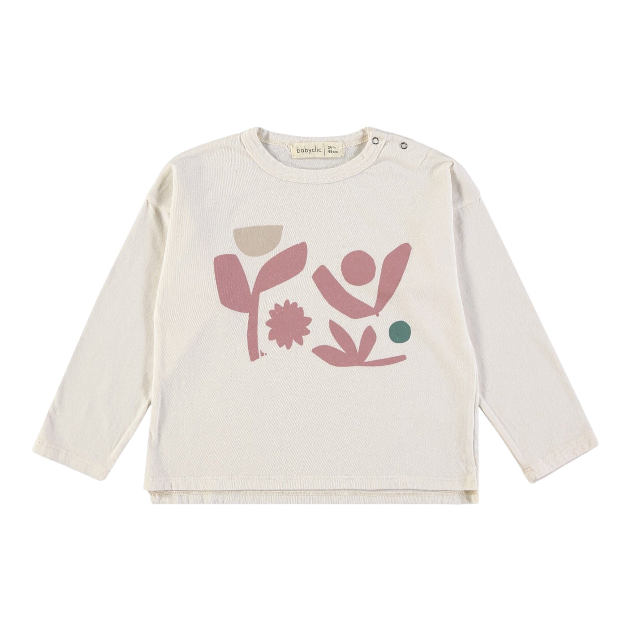 Babyclic Shirt Girocollo tinta unita con Stampa Crema per Bambina L216430003J CREMA BABYCLIC 