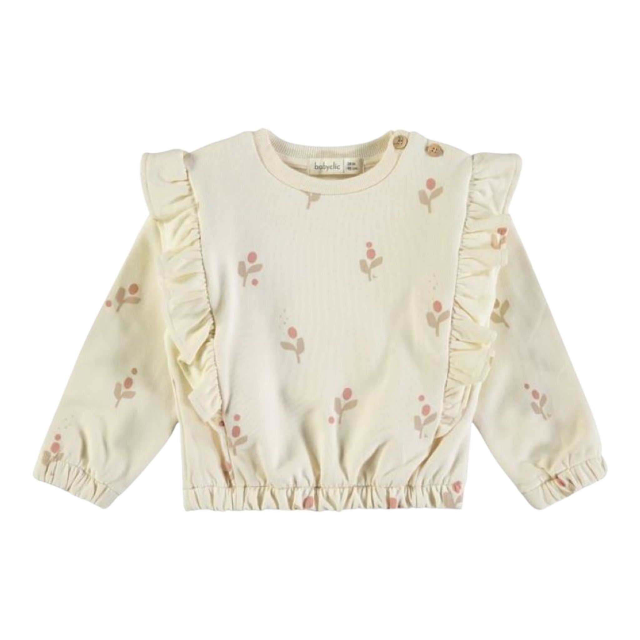 Babyclic Felpa Chiusa Girocollo tinta unita Crema per Neonata L276300306N CREMA BABYCLIC 