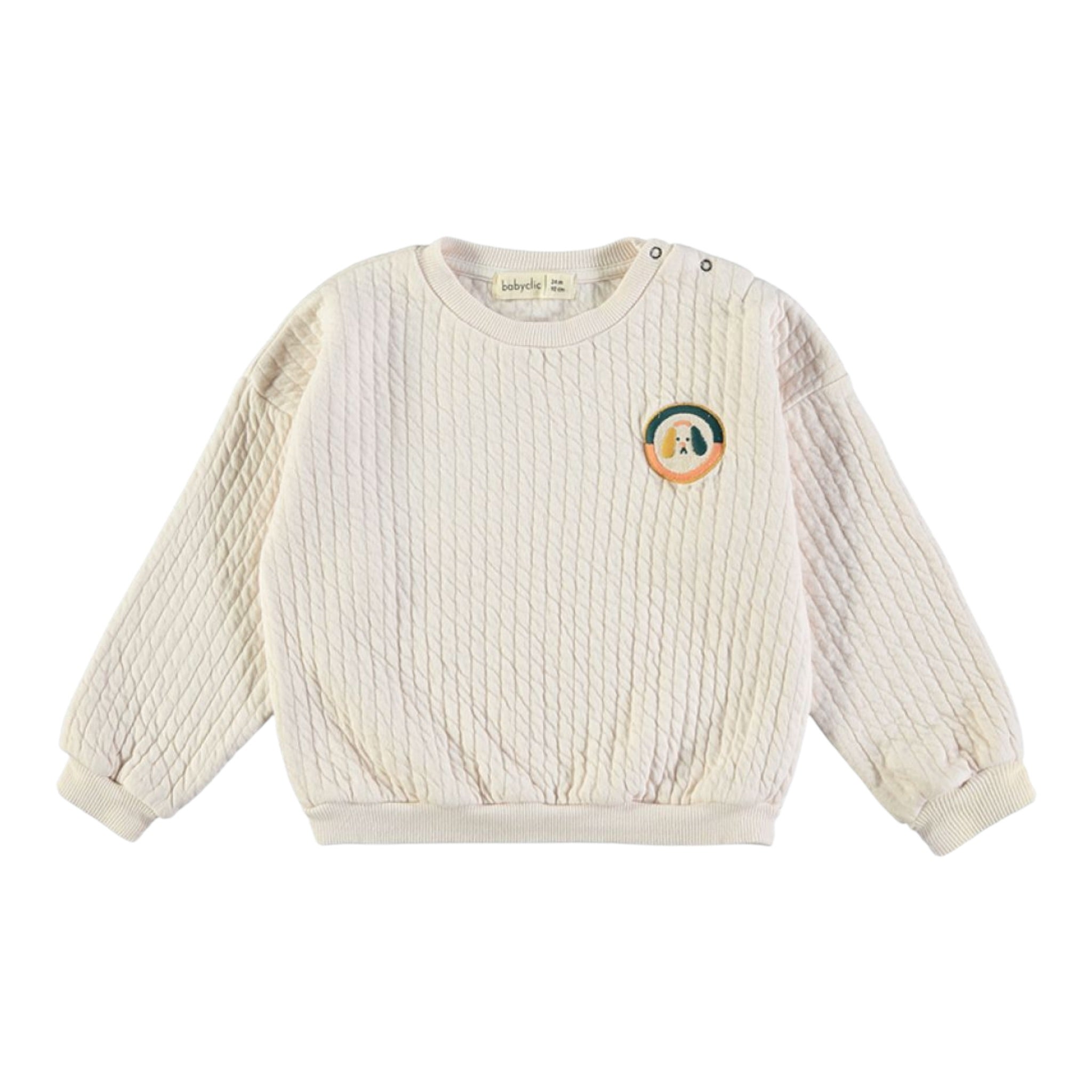 Babyclic Felpa Chiusa Girocollo tinta unita Crema per Bambino L276410103J CREMA BABYCLIC 