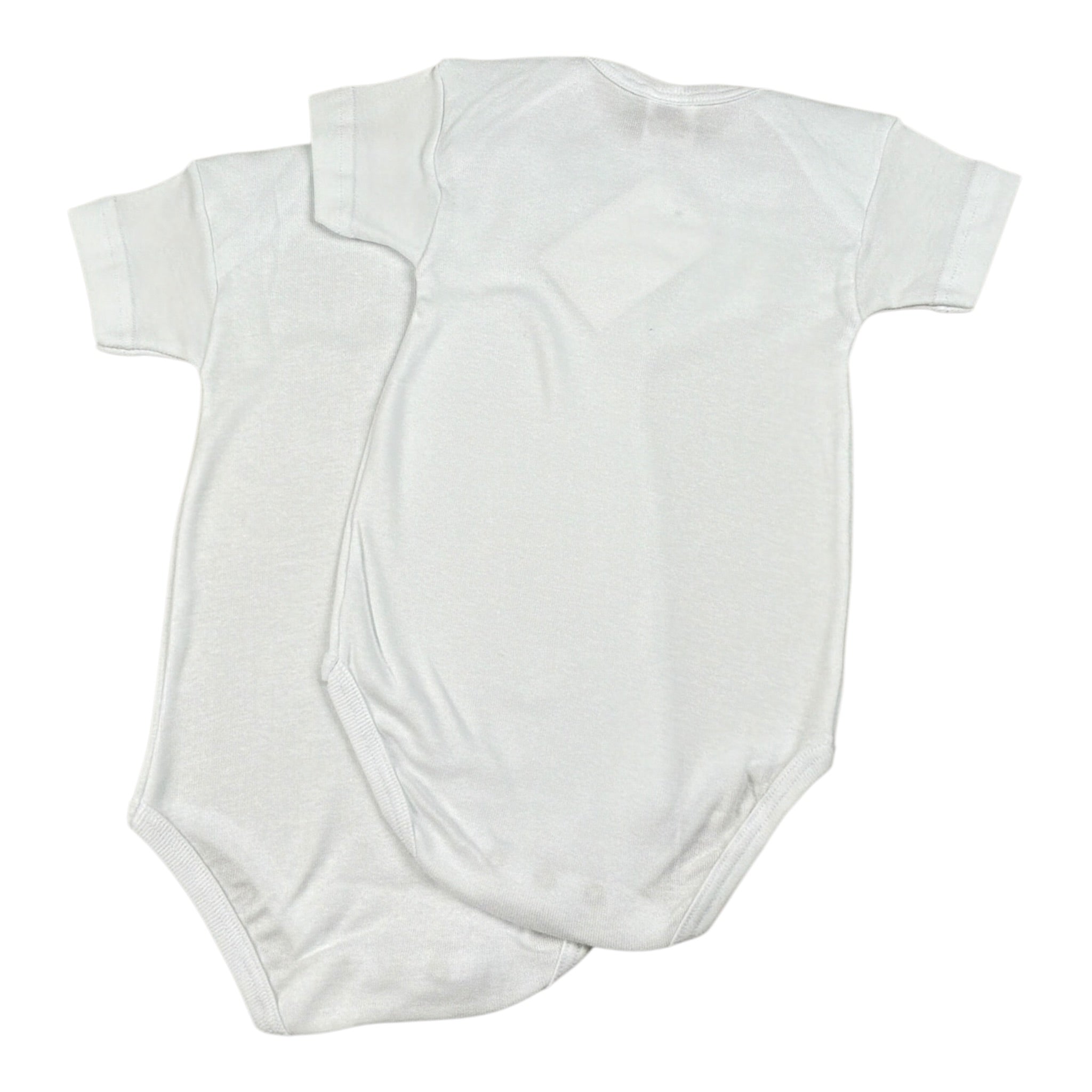 Babyvip Body Set 2Pz tinta unita Mezza Manica Bianco per Neonata J1246 BIANCO BABYVIP 
