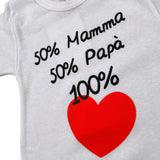 Babyvip Body tinta unita Mezza Manica con Stampa Bianco per Neonata J1605 BIANCO BABYVIP 
