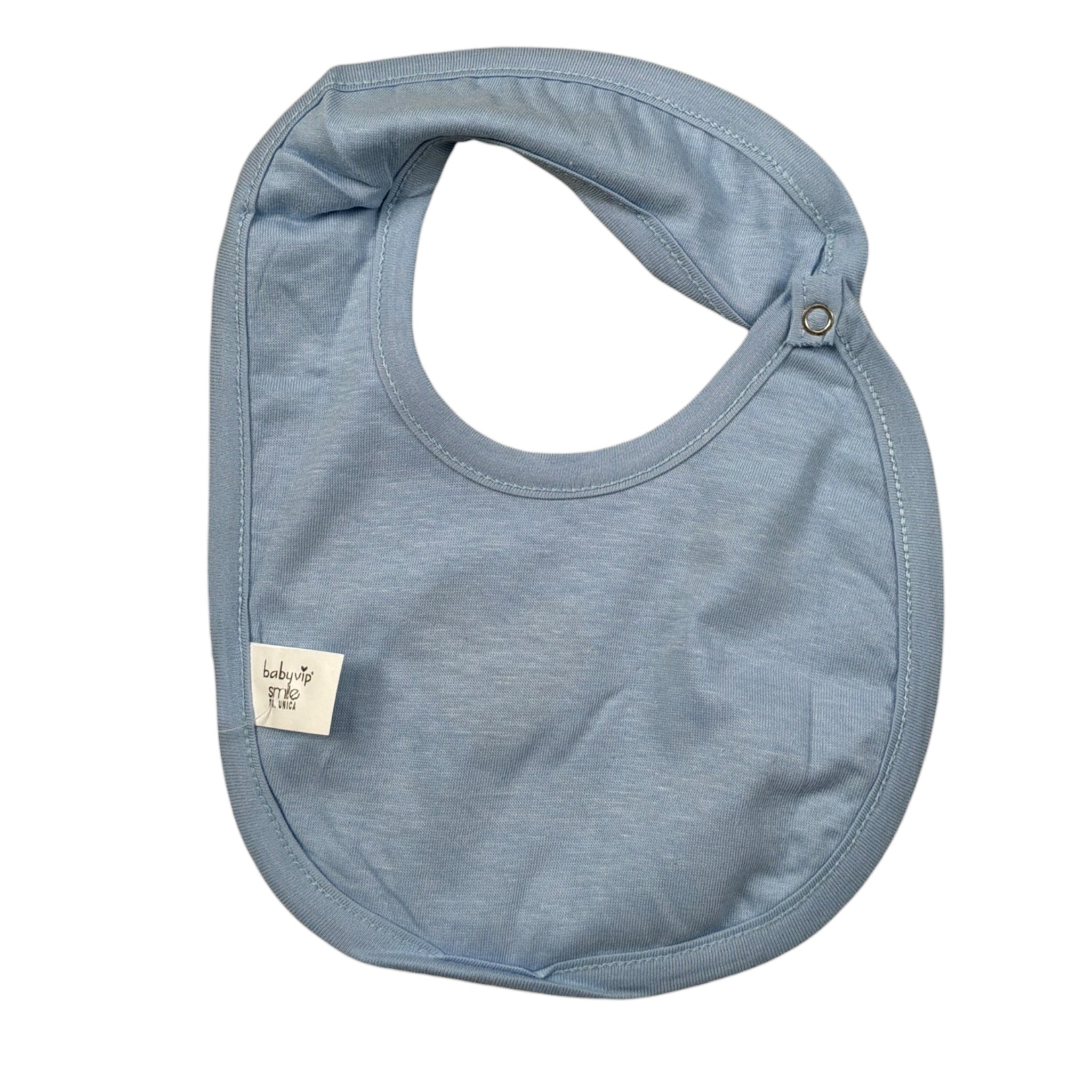 Babyvip Bavetta tinta unita con Stampa Azzurro per Neonato J8162M AZZURRO BABYVIP 