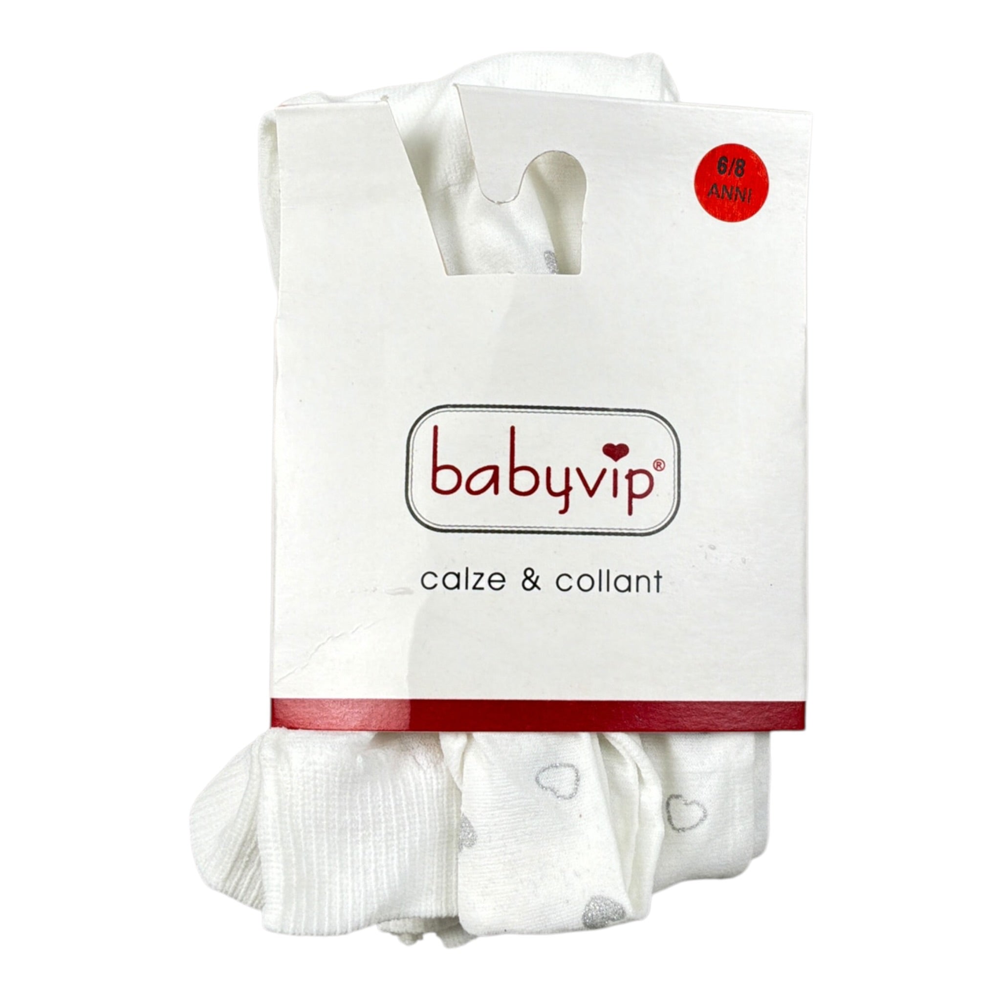 Babyvip Calze tinta unita con Stampa Panna per Neonata J8372 PANNA BABYVIP 