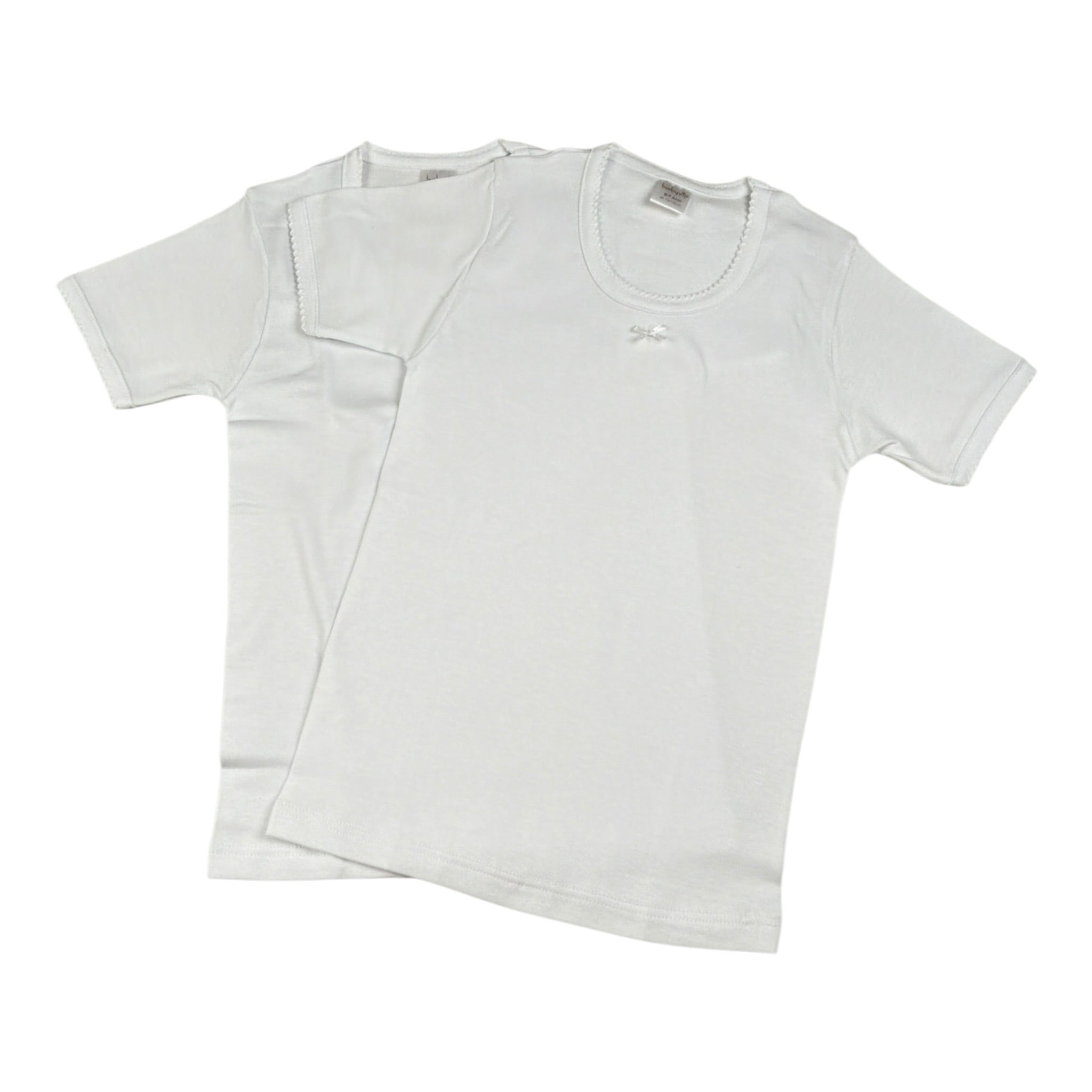Babyvip Set 2 T-Shirt tinta unita Modello Intimo Bianco per Neonata Q5330N BIANCO BABYVIP 