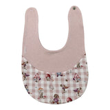 Babyvip Bavetta tinta unita con Fantasia Rosa per Neonata T17052 ROSA BABYVIP 