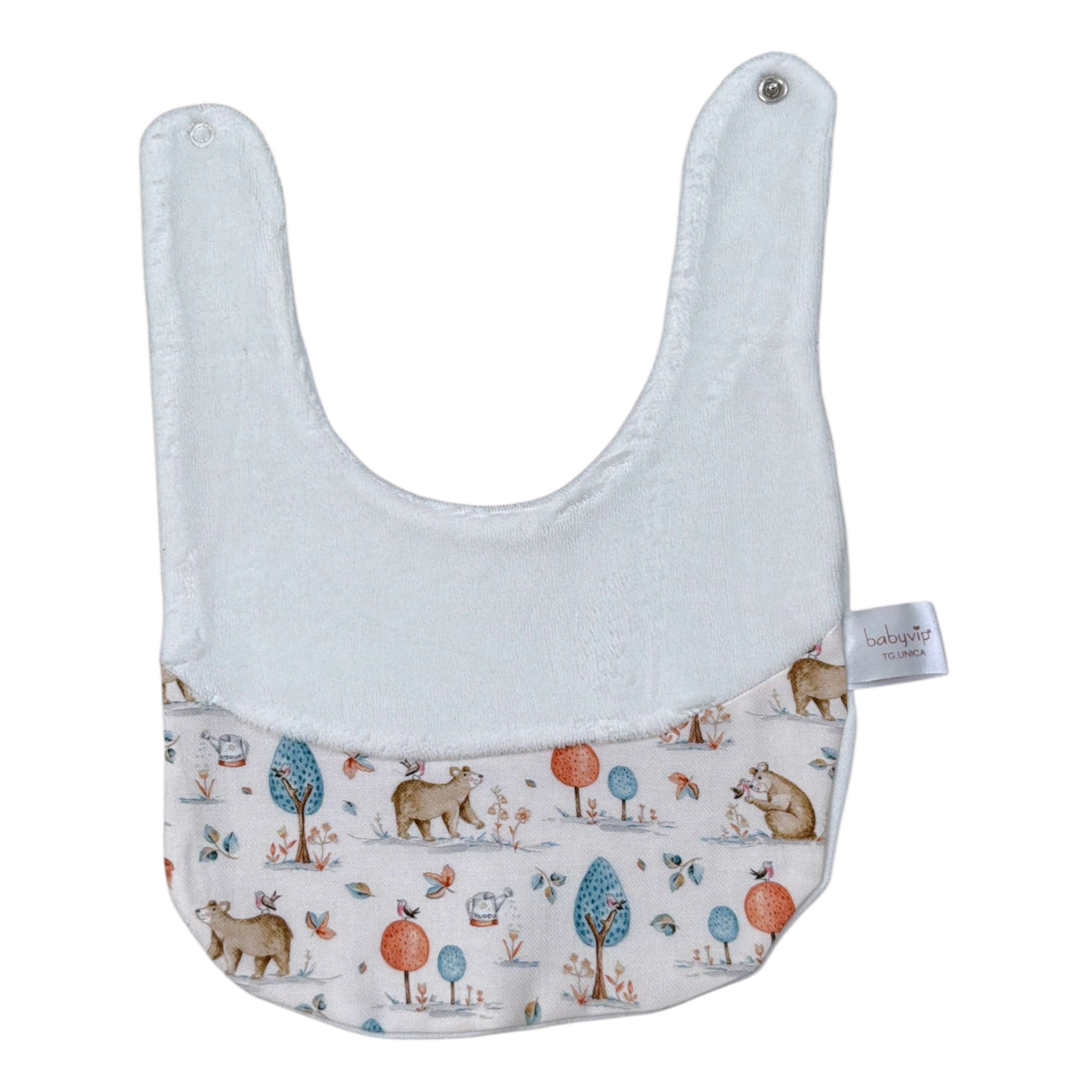 Babyvip Bavetta tinta unita con Fantasia Bianco per Neonata T1743 BIANCO BABYVIP 