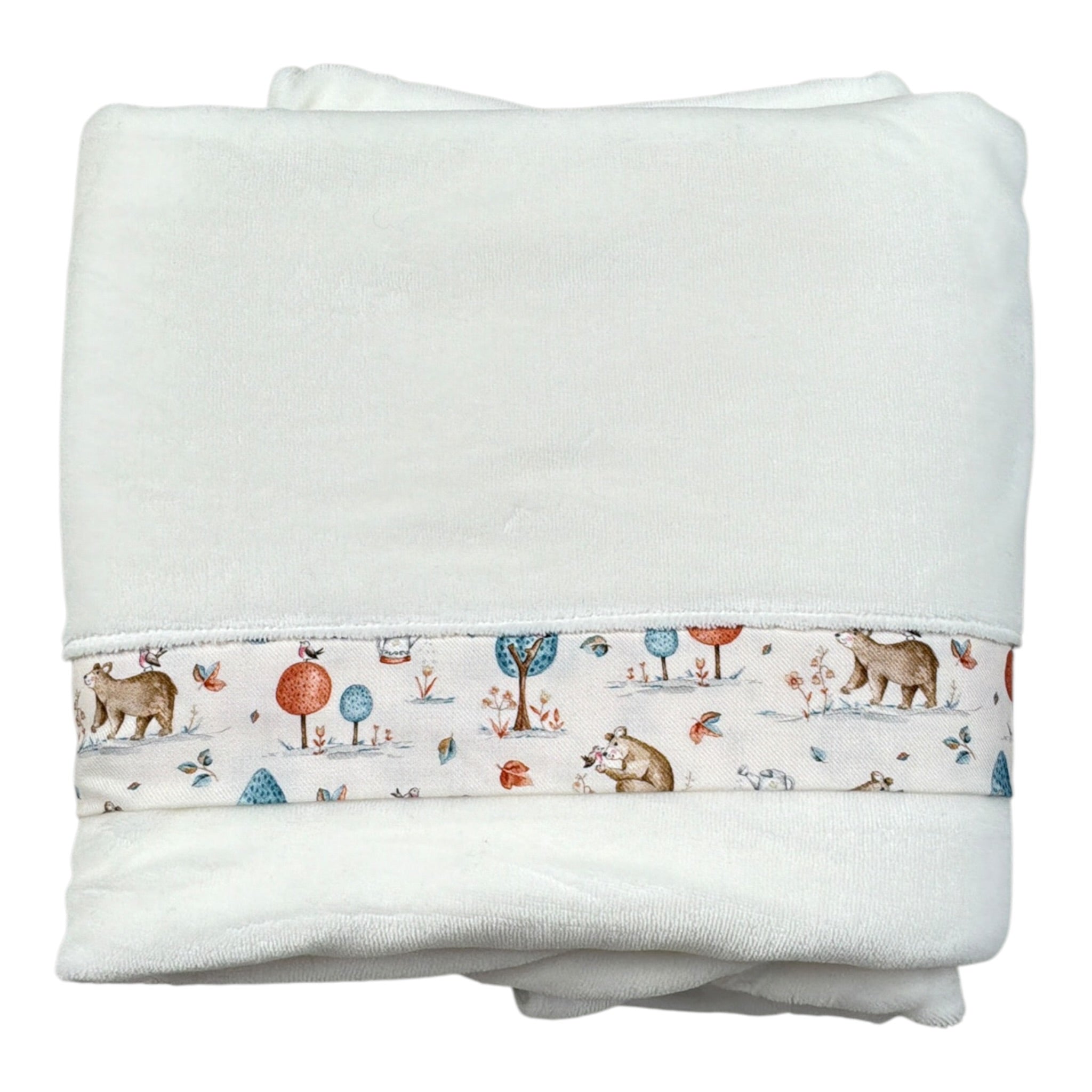 Babyvip Coperta tinta unita con Stampa Bianco per Neonata T1744 BIANCO BABYVIP 