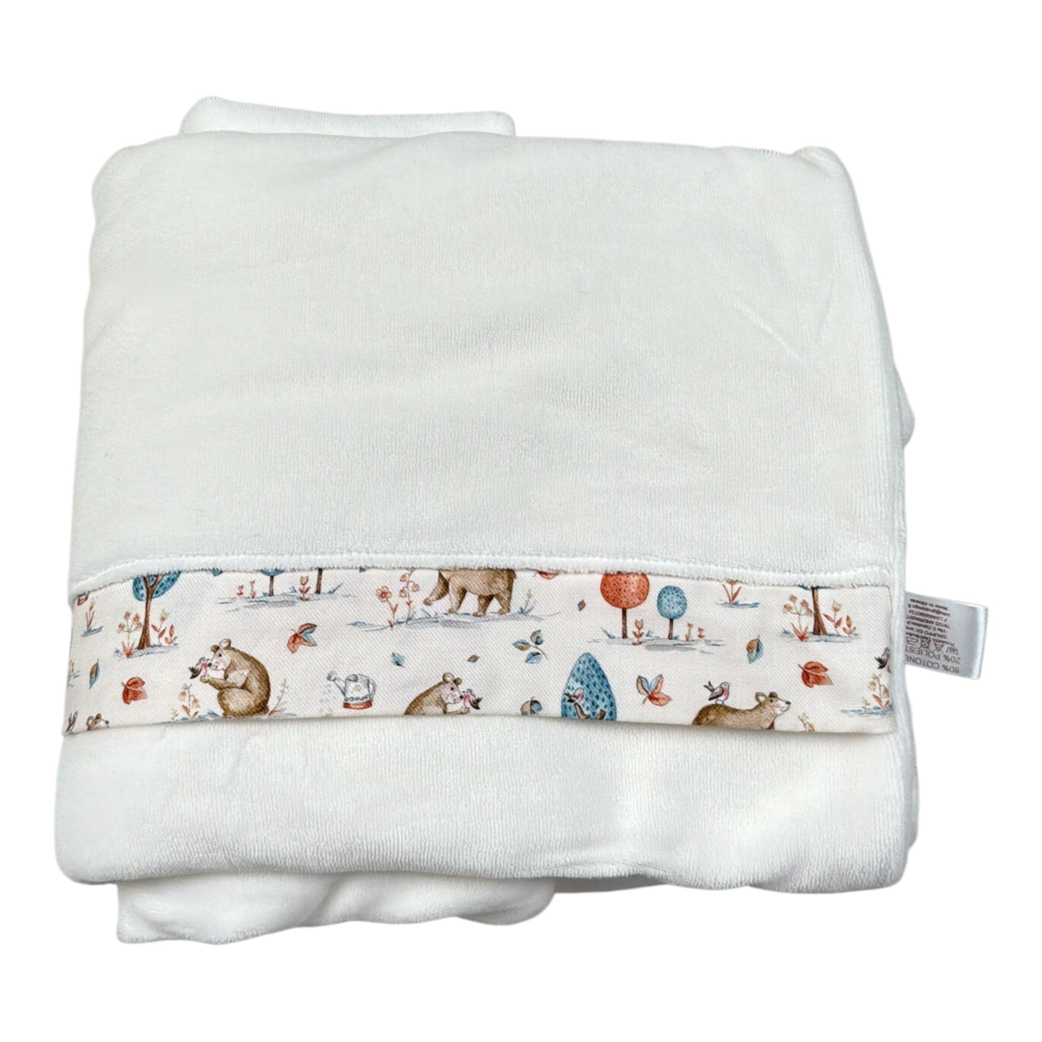 Babyvip Coperta tinta unita con Stampa Bianco per Neonata T1744 BIANCO BABYVIP 