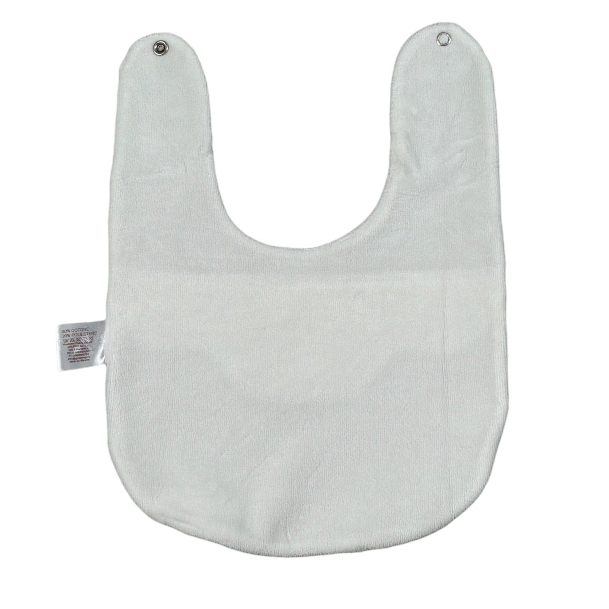 Babyvip Bavetta tinta unita con Fantasia Bianco per Neonata T1795 BIANCO BABYVIP 
