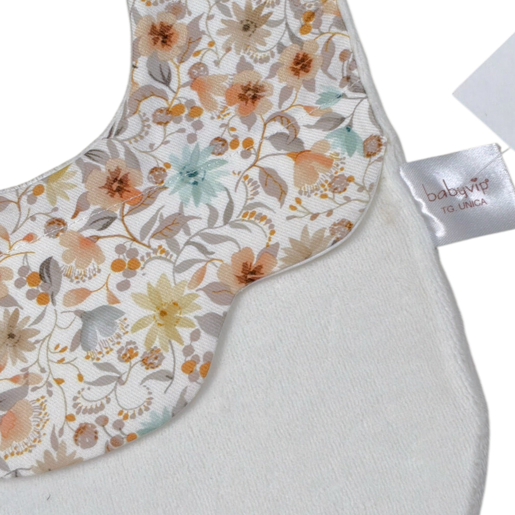 Babyvip Bavetta tinta unita con Fantasia Bianco per Neonata T1795 BIANCO BABYVIP 