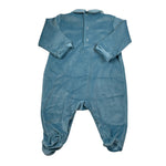 Babyvip Tutina tinta unita In Velluto Petrolio per Neonata T2876 PETROLIO BABYVIP 