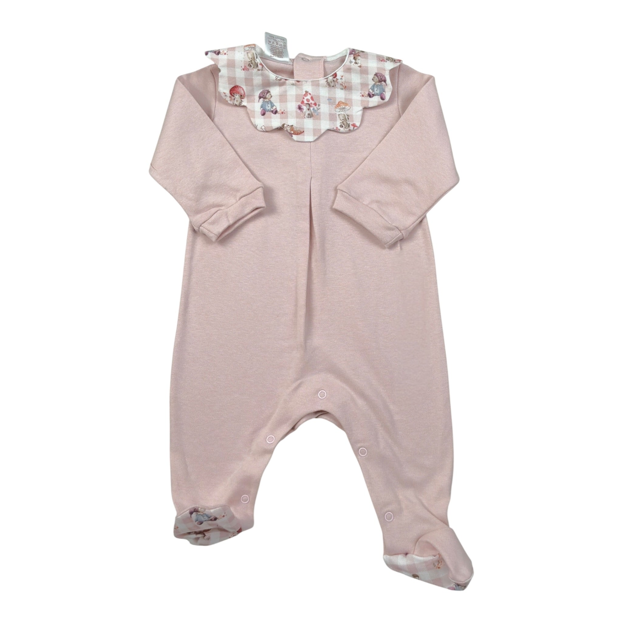Babyvip Tutina tinta unita con Colletto Rosa per Neonata T2879 ROSA BABYVIP 