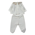 Babyvip Completo 2Pz Maglia-Ghettina In Velluto Panna per Neonata T3848 PANNA BABYVIP 